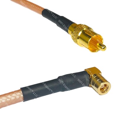 RG400 RCA MALE to SMB FEMALE ANGLE RF Cable FAST-SHIP LOT