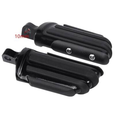 Black Pilot Male Mount Foot Peg Footpeg Fit For Harley Touring FLHT Softail Dyna