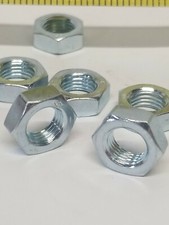 3/8-24 Fine Thread (6)Hex Jam Nut (Left Hand Thread)Gr 5 Zinc. Quality hardware.