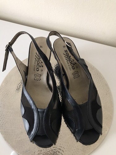 Zodiaco marineblaue Schlinge Rücken Peep Toe Damenschuhe Euro Größe 36 (UK Größe ca. 3,5)