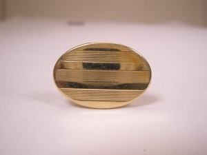 Authentic KREMENTZ Gold Plated SINGLE Vintage Cuff Link replace lost/broken zL02