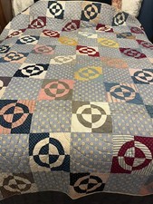 Vintage Handmade Quilt Patchwork Americana Calico