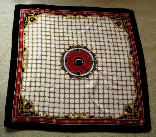 Crazy Horse Liz Claiborne Logo Royal Design Silky Polyester Scarf New w/Tag