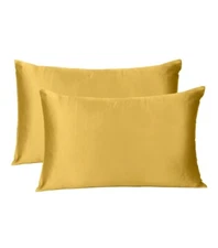 Set of 2 Silky Satin Pillowcase Pillow Case Cushion Cover Standard 20*26in