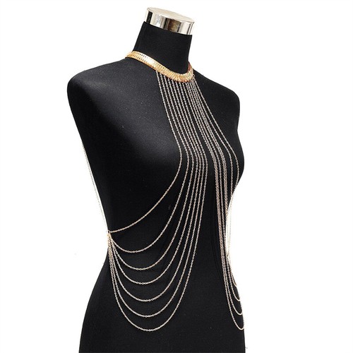 Sexy Body Chain Dress Tassel Chains Backless Adjustable Body