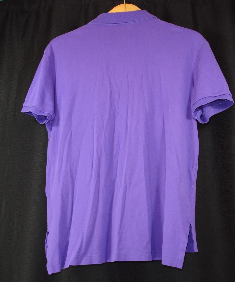 Polo Ralph Lauren Para Hombres L Púrpura Manga Corta Polo Marrón Poni Rojo/Blanco Jinete Foto 3 de 4
