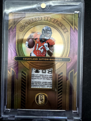 2024 Gold Standard Courtland Sutton Gold Rush Laundry Tag (7/24) Denver Broncos