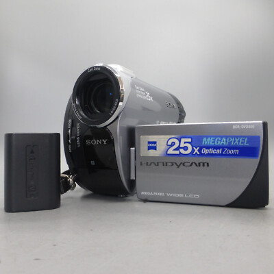 Sony Handycam DCR-DVD306E Handheld DVD Camcorder Silver Tested