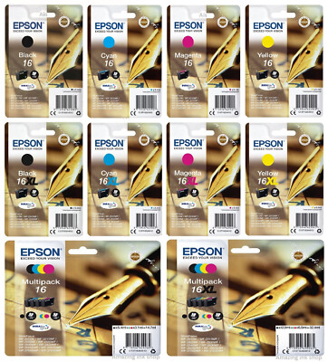 Original Epson 16, 16XL Pen Tintenpatrone, WF-2650DWF WF-2660DWF WF-2750DWF, SET