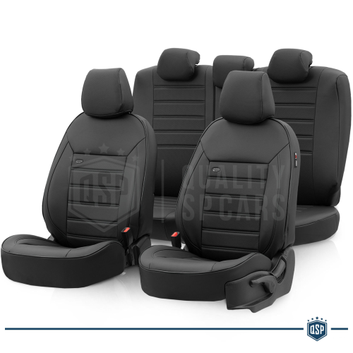 COPRISEDILI per Bmw X3 in PELLE Pu Nera SET Anteriori + Posteriori TÜV - Foto 6 di 13