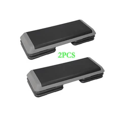 2PCS 43" Aerobic Step Platform Exercise Stepper Workout Step Adjustable w/Risers