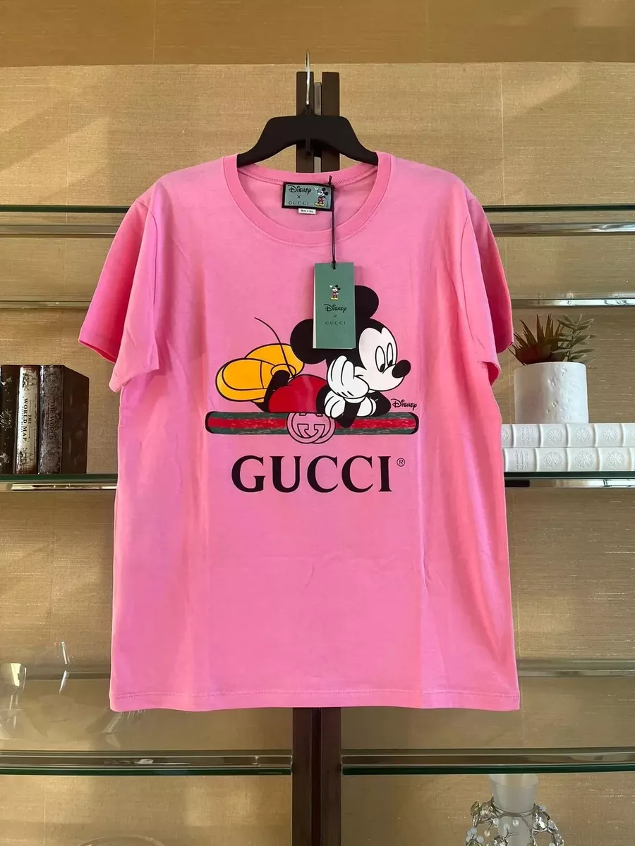 Disney × Gucci , Mickey Mouse X Disney T-Shirt in Pink BNWT S