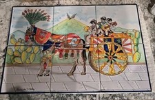 24"x18" Italy Ceramic Tile Mural Backsplash Kitchen Art Wall Panel Hand Painted
