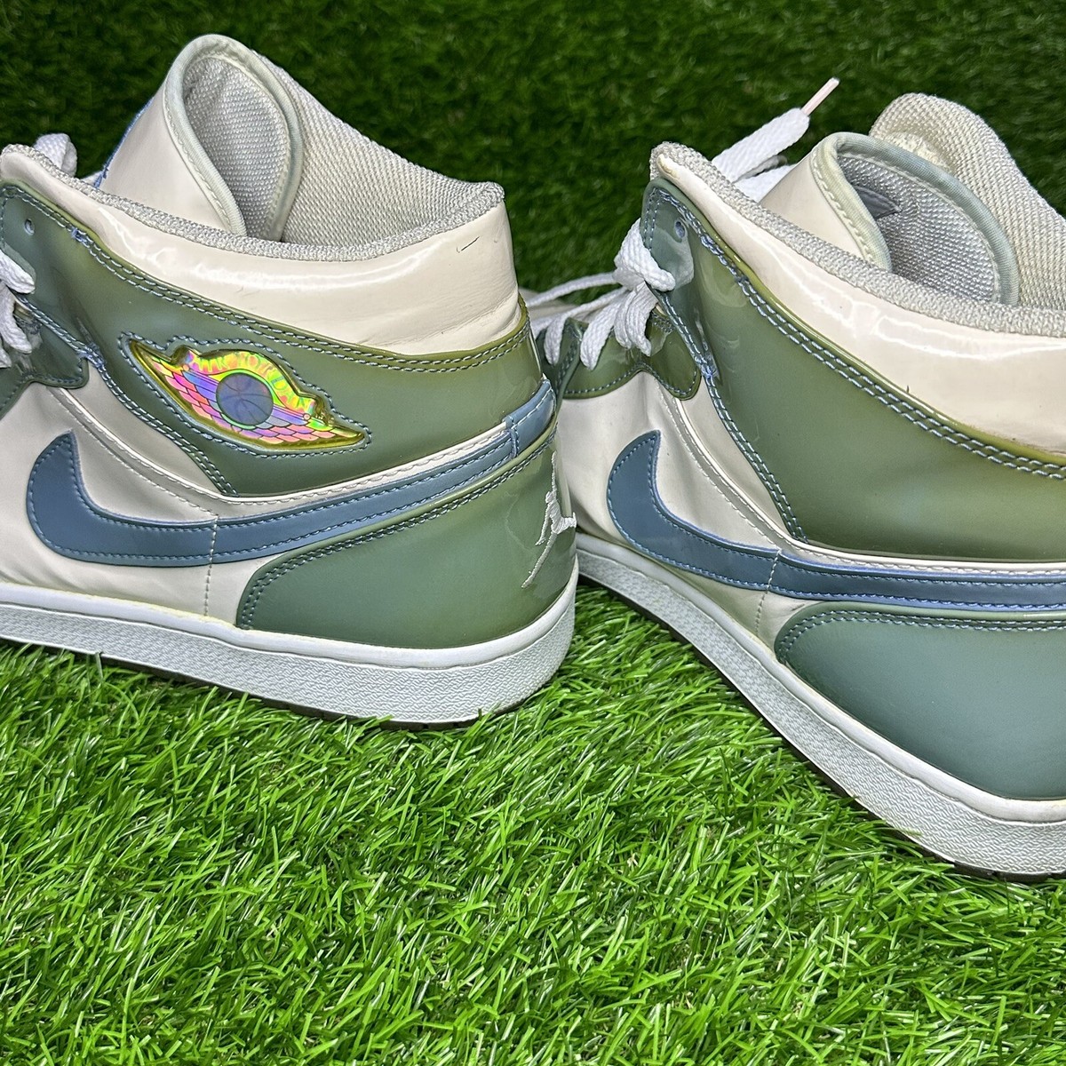 2003 Air Jordan 1 Retro OG High WHITE UNIVERSITY BLUE Size 14