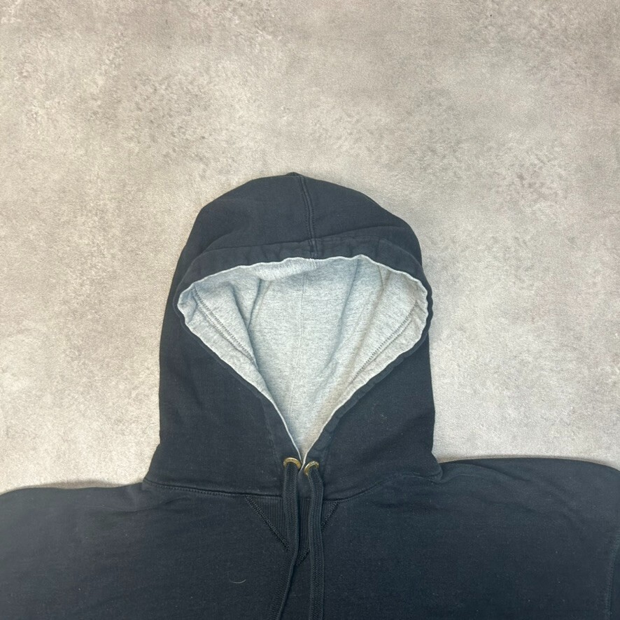 Champion Hoodie Mens Vintage Blank Y2K Graphic Training Sweatshirt, Black, XL image 3