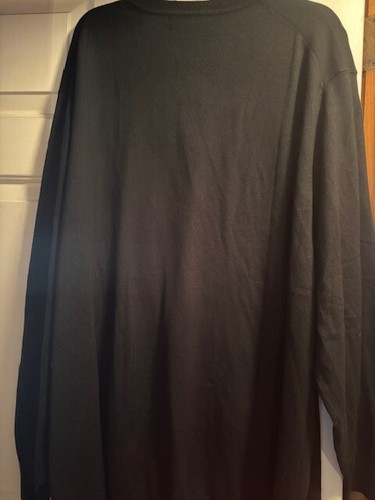 Lands' End Mens V-Neck Sweater Size 5XL BLACK - New w/tags & Logo - Picture 2 of 3