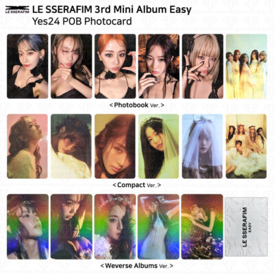 Le Sserafim 3rd Mini Album Easy Yes24 POB Photocard KPOP K-POP