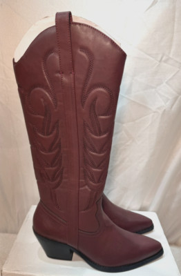 Coconuts by Matisse Cowboystiefel UK 6 / 39 Aden Kunstleder kniehoch Half Zip