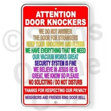 Door Knockers Do Not Disturb Sign / Decal   /  I350 Funny No Soliciting /