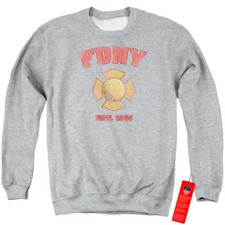FDNY Sweatshirt New York City Fire Dept Vintage Heather Pullover