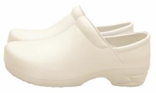 Medical Womens Ultralite Clogs w/ Heel Strap Non-Slip Comfy Shoes EVA White 7