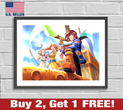 Skies of Arcadia Poster 18'' x 24'' Print Game Room Anime Wall Art 1