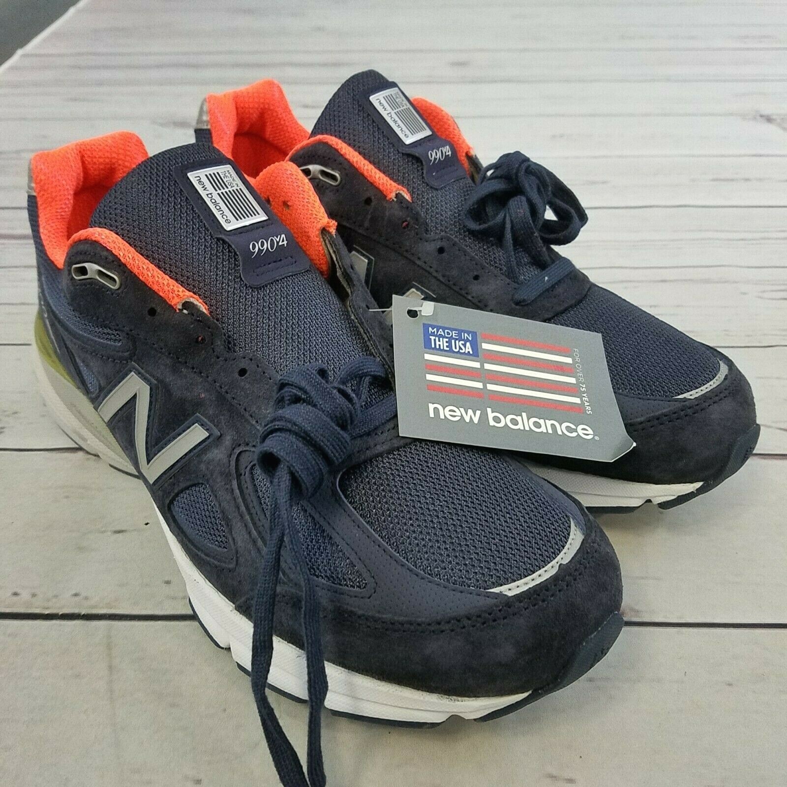 Size 13 - New Balance 990v4 Navy Orange 