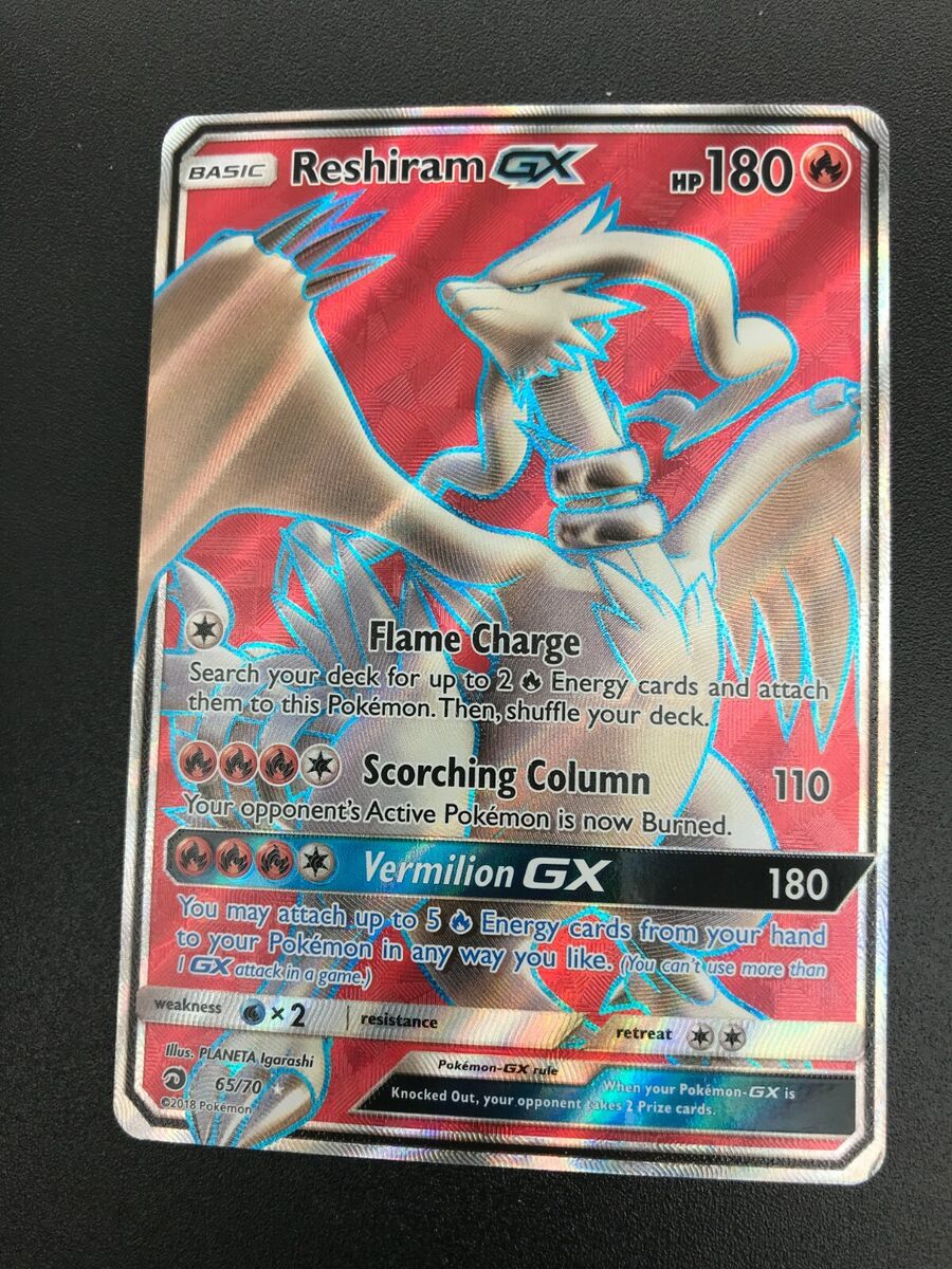 Reshiram GX - 65/70 - Ultra Rare - Full Art - Pokemon Singles