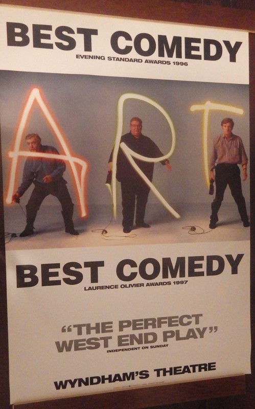 ART 1996 Yasmina Reza's Play 40x60" Finney Wyndham's Large Bus Shelter Poster