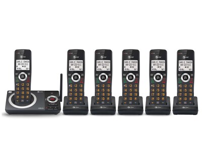 AT&T 6 Handset Expandable Cordless Answering System with Smart Call Blocker & Ca
