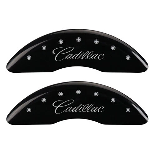 2013-2019 "Cadillac XTS" Front + Rear Black MGP Brake Disc Caliper Cover 4pc Set - Picture 2 of 10