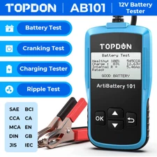 TOPDON AB101 Car Battery Tester 100-2000CCA Automotive Alternator Analyzer