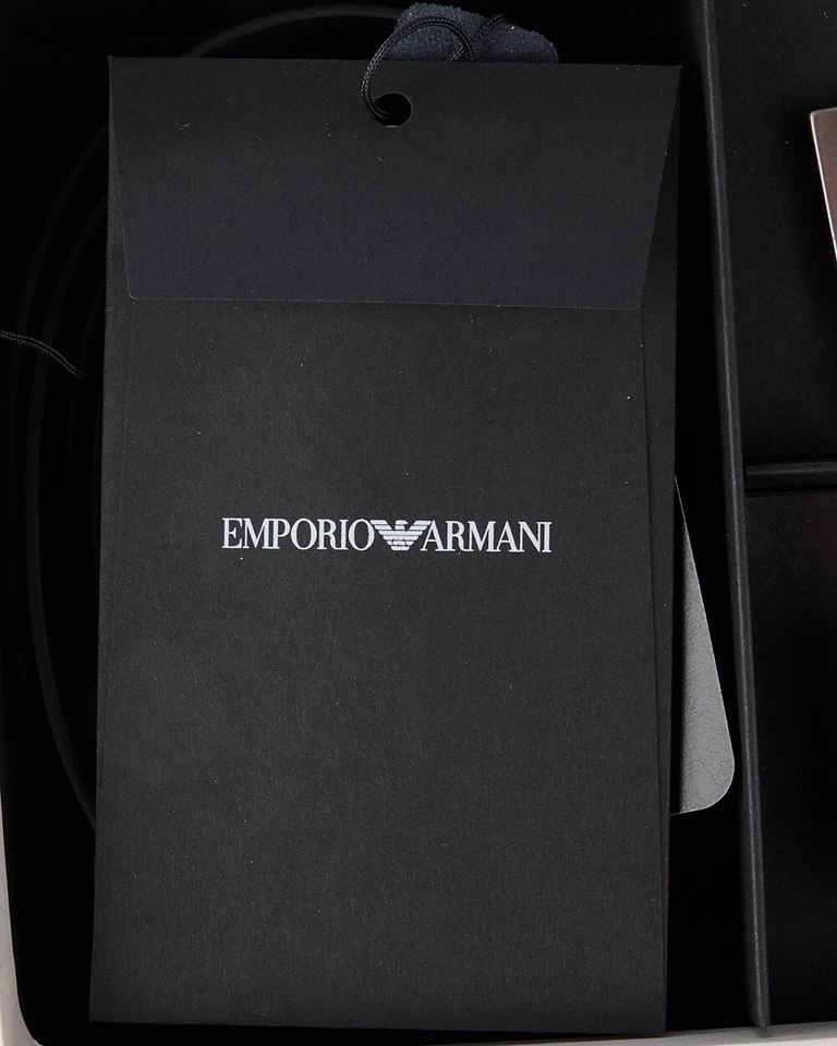 EMPORIO ARMANI Hombre Doble Hebilla - Reversible Azul y Negro Y4S498 YLP4E Foto 3 de 4