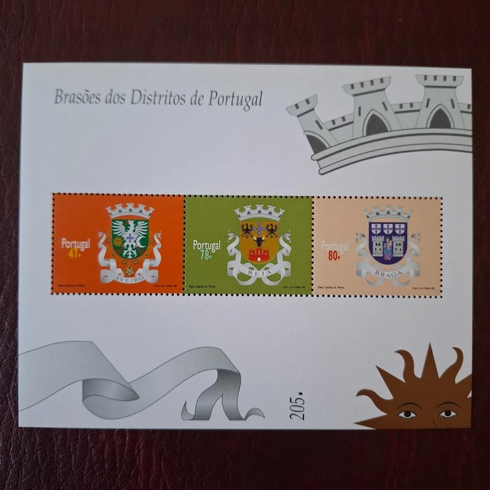 Portugal 1996 sheets coat of arms (Michel Block 120/21) MNH - Image 2 of 2