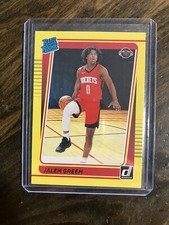2021/22 Donruss Jalen Green Yellow Flood Rated Rookie RC #209 Houston Rockets