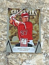 2015 Panini Elite Baseball Gold Stars Mike Trout #5 Los Angeles Angels Card