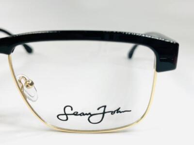 New SEAN JOHN SJO 5140 001 Black & Gold Eyeglasses 59/15/145  display picture 3