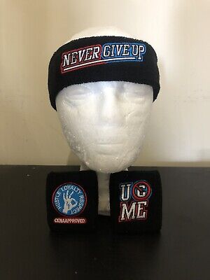 John Cena U Can T C Me Headband Never Give Up Wristband Set Authentic Replica Ebay