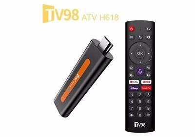 ATV TV98 H618 Smart 8K Android 14 TV Stick 2.4/5G WiFi6 BT 5.0 2G+16G Player