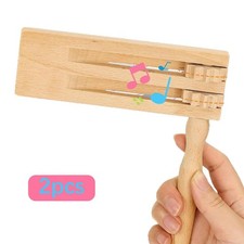2x Ratchet Instruments Educational Toys Lightweight Accessories Wood Noisemakers