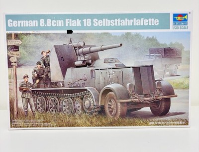 Trumpeter German 8.8cm Flak 18 Selbstfahrlafette 1:35 Plastic Model Kit 01585