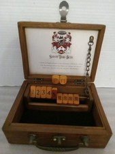 Old Century Shut The Box Family Game Wooden 9 Numbers Dice Wood Box Front Porch
