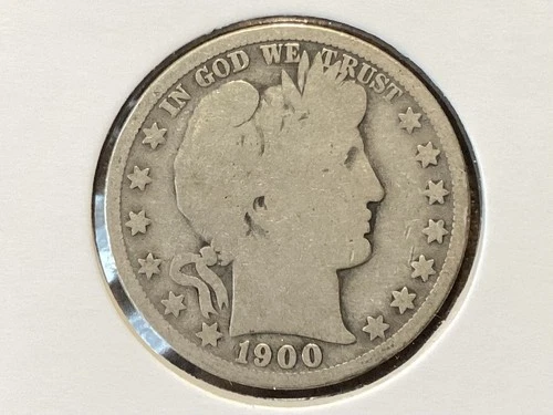 1900 O Barber Half Dollar, 90% Silver, Free Shipping.