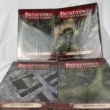New Pathfinder Flip-Mat Classics Lot: Woodlands, Forest, City Streets, Swamp