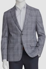 Tommy Hilfiger Men's Gray Modern-Fit Plaid Sport Coat Jacket Size 40R