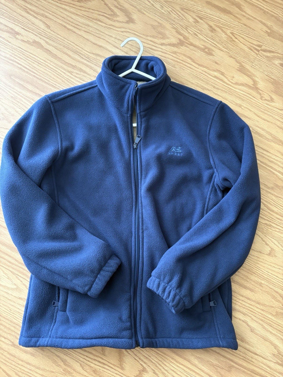 N Sport XS Navy Blue Fleece Jacket - Sherpa Lined Full Zip Warm Winter Coat
