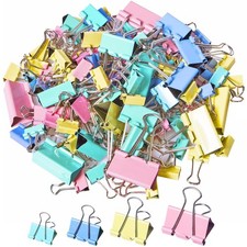 140pcs Binder Paper Clips Assorted Sizes, Binder Paper Clamps Office Supplies...