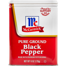McCormick Pure Ground Black Pepper, 6.0 oz Ca...