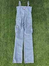 Hysteric Glamour One Size Logo Print Denim Overalls Blue