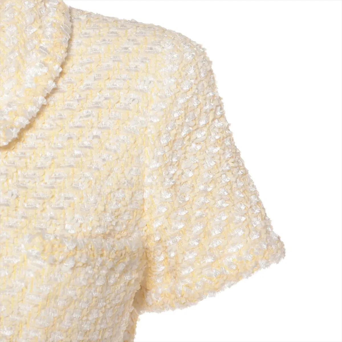 Chanel Bottone Coco 96C Cotone e Poliestere Setup 38 Donna Giallo PO6223V04528